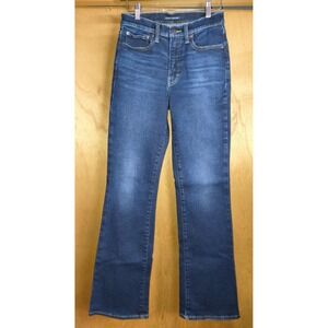 Lucky Brand Women Size 4 27 X 30 Bianca Boot High Mid Rise Blue Jeans Dark Blue